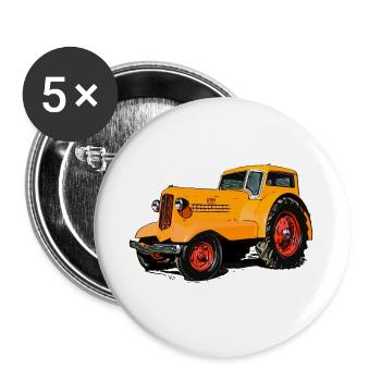 Minneapolis M UDLX Komfortraktor - Buttons groß 56 mm (5er Pack) - Weiß - Vorne