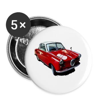 Goggomobil TS 250 - Buttons large 2.2''/56 mm (5-pack) - white - Front