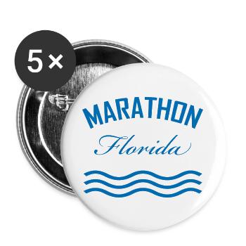 Marathon Florida Watercolour Style  - Buttons large 2.2''/56 mm (5-pack) - white - Front
