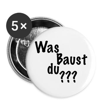Bauspaßundmehr Kollektion - Buttons groß 56 mm (5er Pack) - Weiß - Vorne