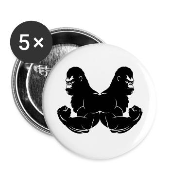 Gorilla 2 - Buttons large 2.2''/56 mm (5-pack) - white - Front