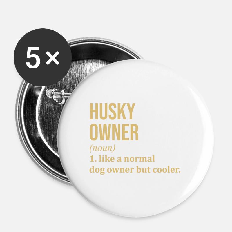 Husky - Buttons large 2.2''/56 mm (5-pack) - white