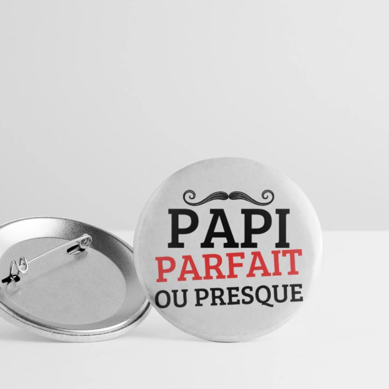 PAPI PERFEKT oder FAST PERFEKT Buttons groß 56 mm (5er Pack)