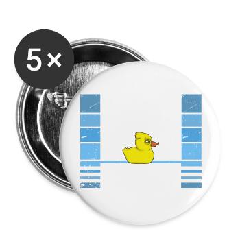 Lustig Ich gebe keine Ente Gummienten Sarkasmus - Buttons groß 56 mm (5er Pack) - Weiß - Vorne