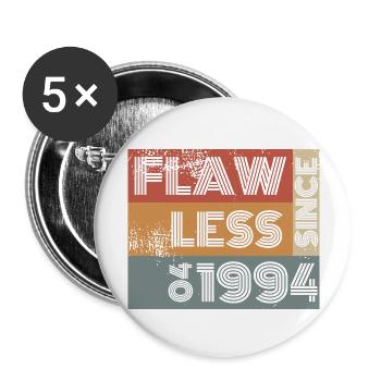 30e anniversaire Impeccable depuis 04/1994 - Lot de 5 grands badges (56 mm) - blanc - Devant