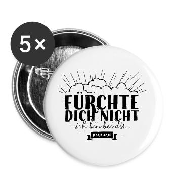 Fear not - Buttons large 2.2''/56 mm (5-pack) - white - Front