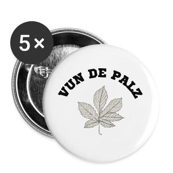 Vun de palz - Buttons groß 56 mm (5er Pack) - Weiß - Vorne