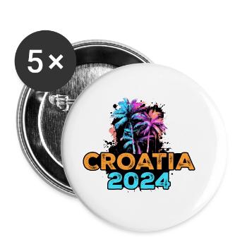 Tournée Croatie 2024 - Lot de 5 grands badges (56 mm) - blanc - Devant