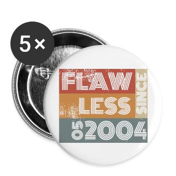 20e anniversaire Impeccable depuis 05/2004 - Lot de 5 grands badges (56 mm) - blanc - Devant