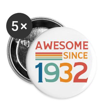 Großartig seit 1932 - Buttons groß 56 mm (5er Pack) - Weiß - Vorne