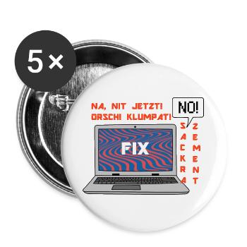 Kein Bild 🤬 Klumpat! Retro Computer Humor Design - Buttons groß 56 mm (5er Pack) - Weiß - Vorne