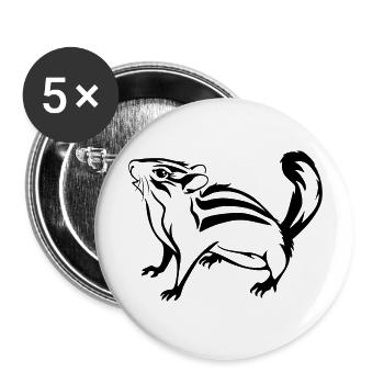 Tamia mignon souligné - Lot de 5 grands badges (56 mm) - blanc - Devant