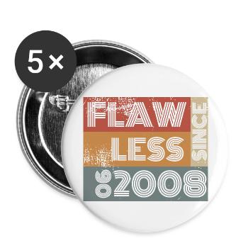 Impeccable depuis 06/2008 - Lot de 5 grands badges (56 mm) - blanc - Devant
