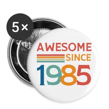 Awesome since 1985 - Buttons large 2.2''/56 mm (5-pack) - white - Front