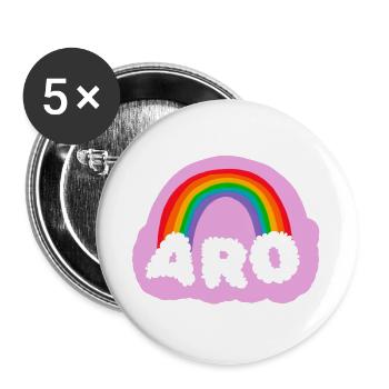 Aromantik, aromatisch, aro - Buttons groß 56 mm (5er Pack) - Weiß - Vorne