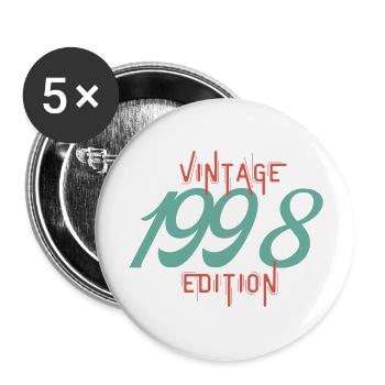 Vintage 1998 edition - Lot de 5 grands badges (56 mm) - blanc - Devant