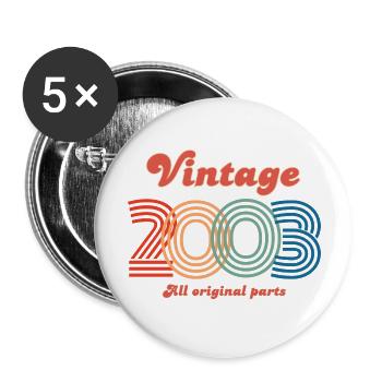 Vintage 2003 all original parts - Lot de 5 grands badges (56 mm) - blanc - Devant
