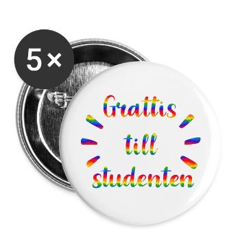 Graduation 2024 class High school graduation party - Buttons large 2.2''/56 mm (5-pack) - white - Front