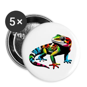 Gecko - Buttons large 2.2''/56 mm (5-pack) - white - Front