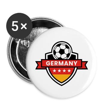 Germany Football Coat of Arms 4 stars - Buttons large 2.2''/56 mm (5-pack) - white - Front