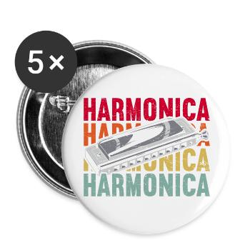 Harmonica Instrument Harmonicas - Buttons large 2.2''/56 mm (5-pack) - white - Front