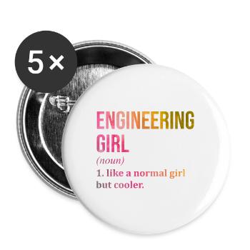 Engineering - Buttons large 2.2''/56 mm (5-pack) - white - Front
