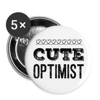 Dictons pour bébés - Lot de 5 grands badges (56 mm) - blanc - Devant