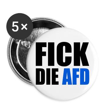 Fick die afd - Buttons groß 56 mm (5er Pack) - Weiß - Vorne