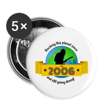 18. Geburtstag qui fait vibrer cette planète depuis 07/2006 - Lot de 5 grands badges (56 mm) - blanc - Devant