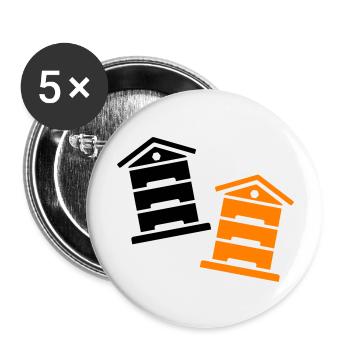 Honey Beekeeper - Buttons large 2.2''/56 mm (5-pack) - white - Front