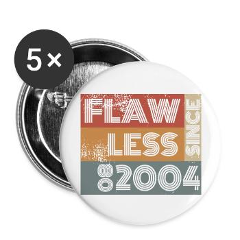 20ème Anniversaire Sans défaut depuis 08/2004 - Lot de 5 grands badges (56 mm) - blanc - Devant