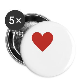 J’aime ma copine - Lot de 5 grands badges (56 mm) - blanc - Devant