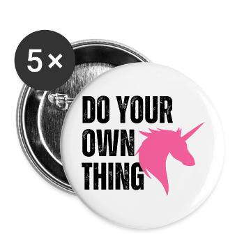 Do your own thing - Buttons groß 56 mm (5er Pack) - Weiß - Vorne