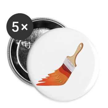 Painter Brushes - Buttons large 2.2''/56 mm (5-pack) - white - Front
