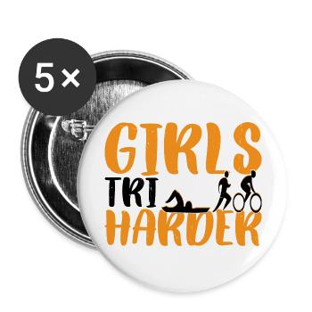 Filles Tri 6 - Lot de 5 grands badges (56 mm) - blanc - Devant