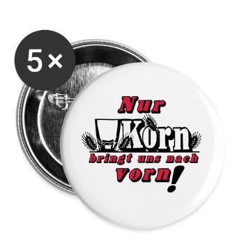 Only corn brings us ... (24) - Buttons large 2.2''/56 mm (5-pack) - white - Front