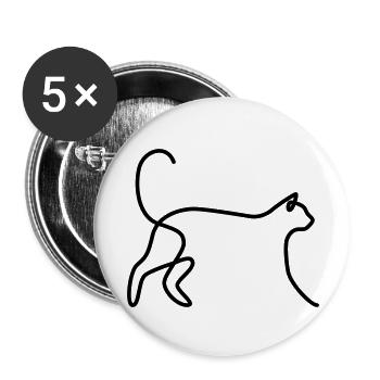 Cat 03 - Buttons large 2.2''/56 mm (5-pack) - white - Front