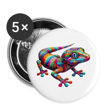 Gecko - Buttons large 2.2''/56 mm (5-pack) - white - Front