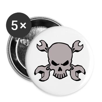 TOOLSKULL - 2C - Buttons large 2.2''/56 mm (5-pack) - white - Front