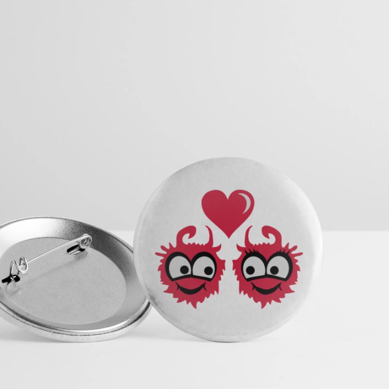 Monster Love Buttons large 2.2''/56 mm (5-pack)