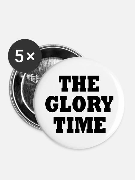 The glory time - Buttons groß 56 mm (5er Pack) - Weiß
