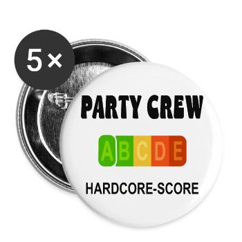 Équipe de fête - Lot de 5 grands badges (56 mm) - blanc - Devant