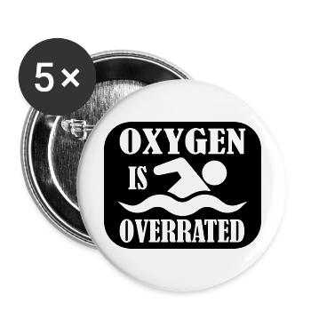 Swimming Water Sports - Buttons large 2.2''/56 mm (5-pack) - white - Front