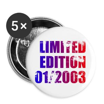 22e anniversaire Edition limitée 01/2003 - Lot de 5 grands badges (56 mm) - blanc - Devant