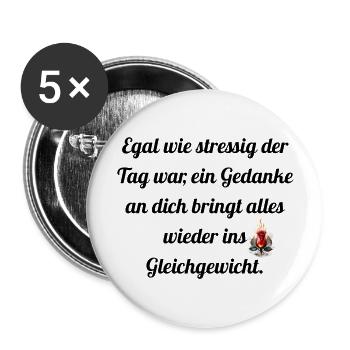 No matter how stressful - Buttons large 2.2''/56 mm (5-pack) - white - Front