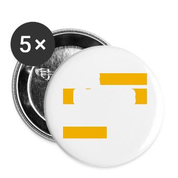 Cadeau pour électricien - Lot de 5 grands badges (56 mm) - blanc - Devant