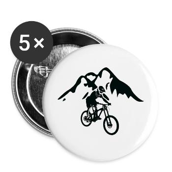 Mountainbike Sport Fahrrad - Buttons groß 56 mm (5er Pack) - Weiß - Vorne