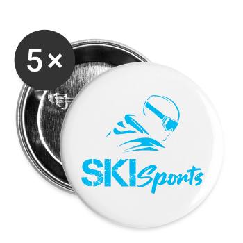 Ski sports - Buttons groß 56 mm (5er Pack) - Weiß - Vorne