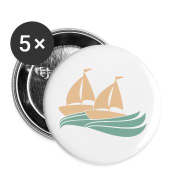 Two Ships Team Regatta Sailing Competition Regatta - Buttons large 2.2''/56 mm (5-pack) - white - Front