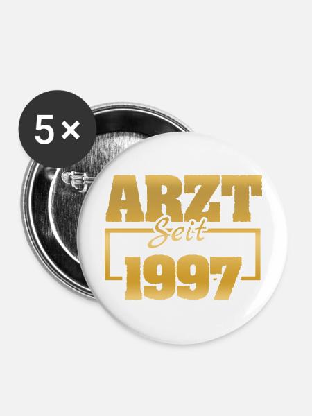 Beruf 1997 - Buttons groß 56 mm (5er Pack) - Weiß